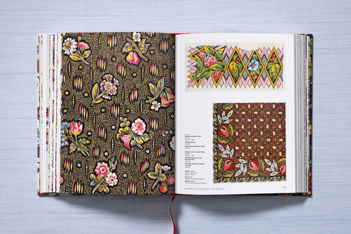 The Book of Printed Fabrics. From the 16th century until today (German, French, English) Book