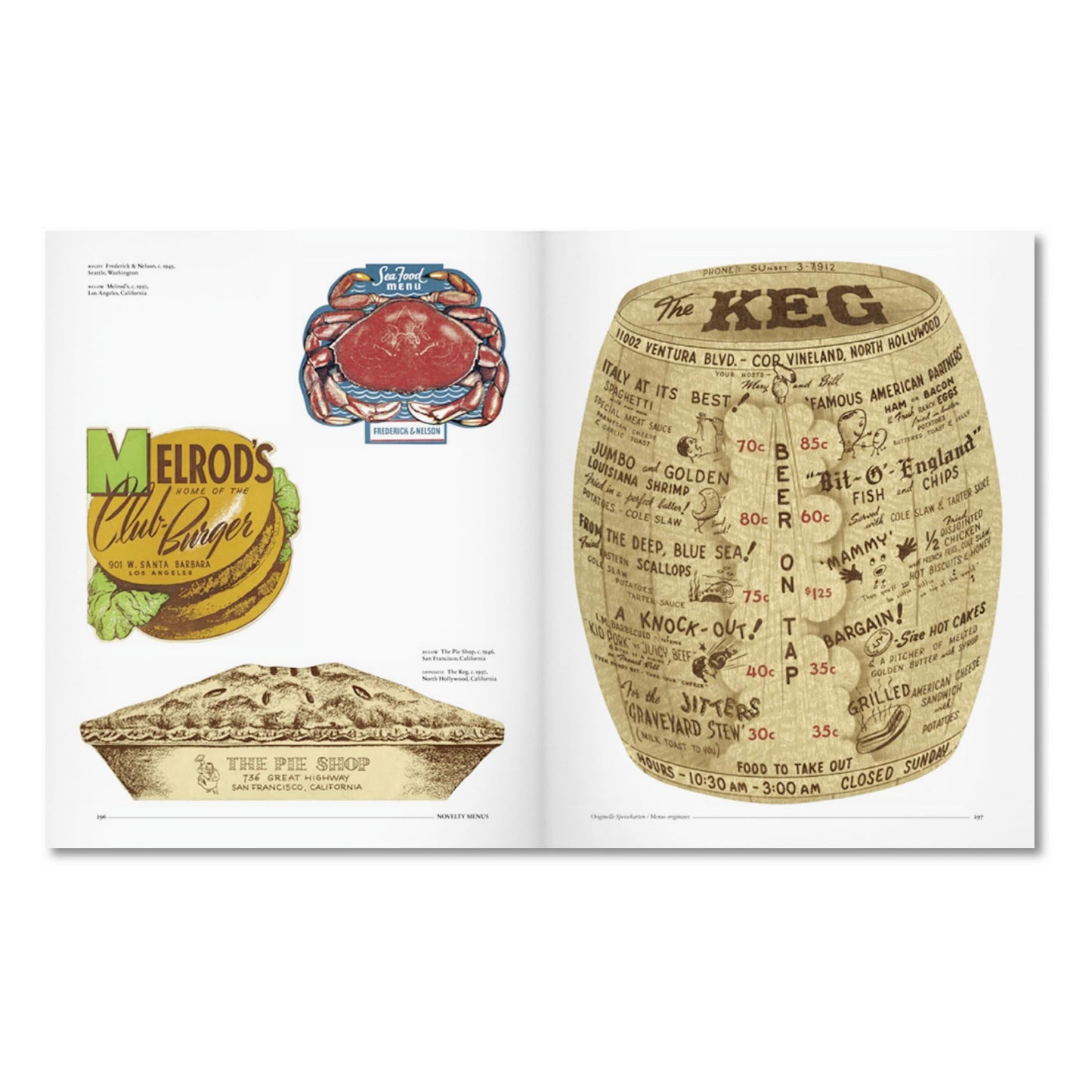 Menu Design in America (German, French, English) Book