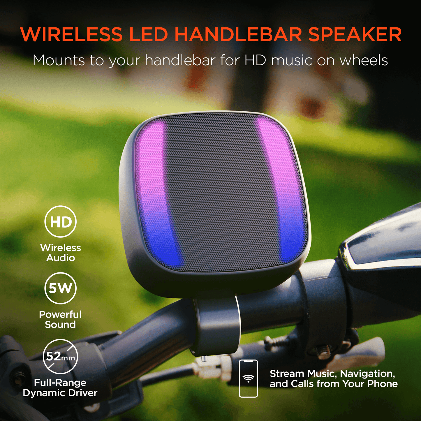 HyperGear Spin Cycle LED Wireless Bike Speaker
