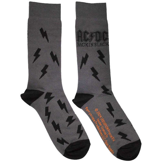 AC/DC Back in Black Bolts [Socks]