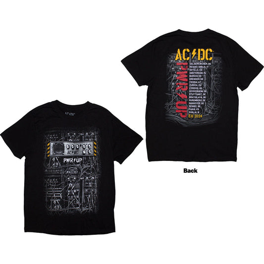 AC/DC Control Wires PWR-UP EU Tour '24 Mens T Shirt Officially Licensed