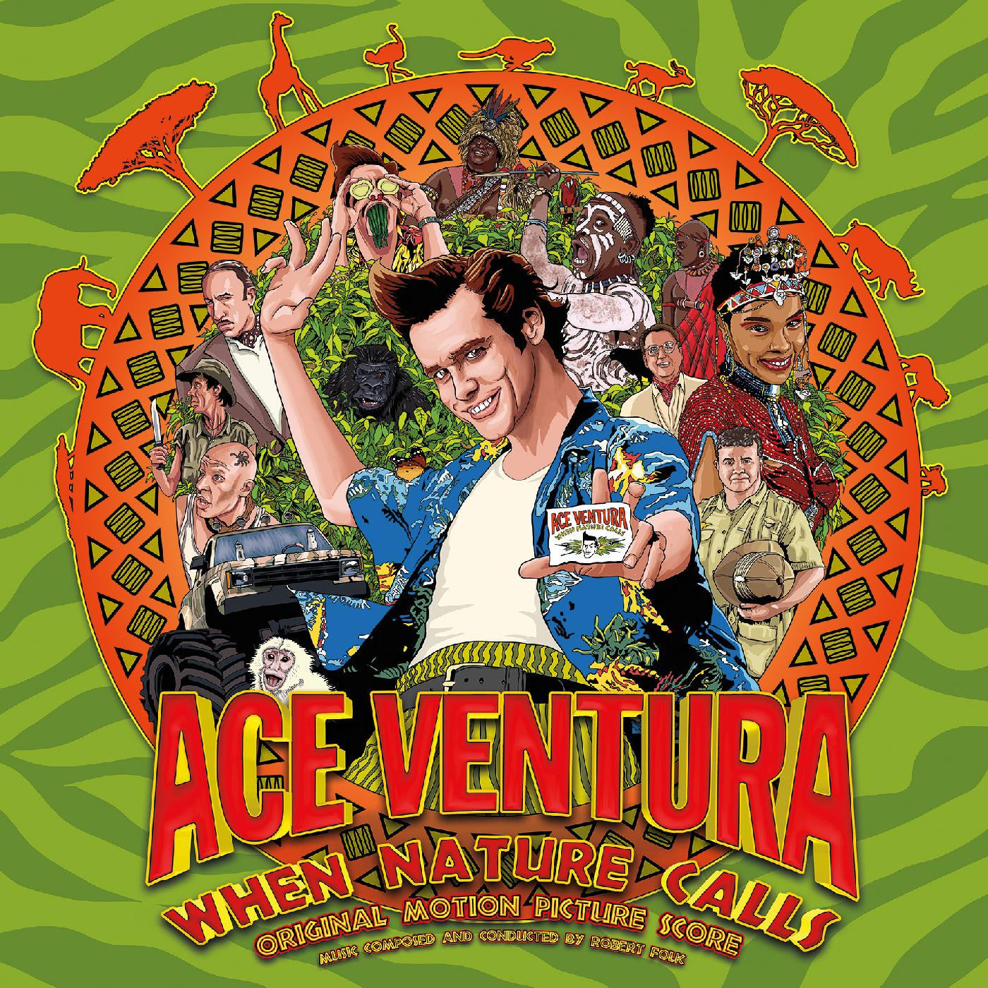 Various Artists - Ace Ventura: When Nature Calls OST [Turquoise/Orange Split, Red Splatter] Vinyl Record