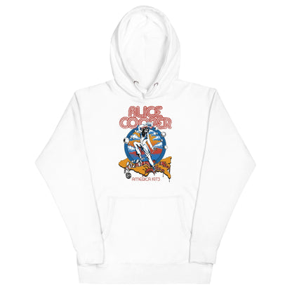 Alice Cooper 1973 Tour Mens Officially Licensed Hoodie White