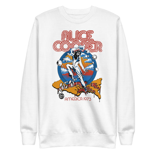 Alice Cooper 1973 Tour Mens Sweatshirt White