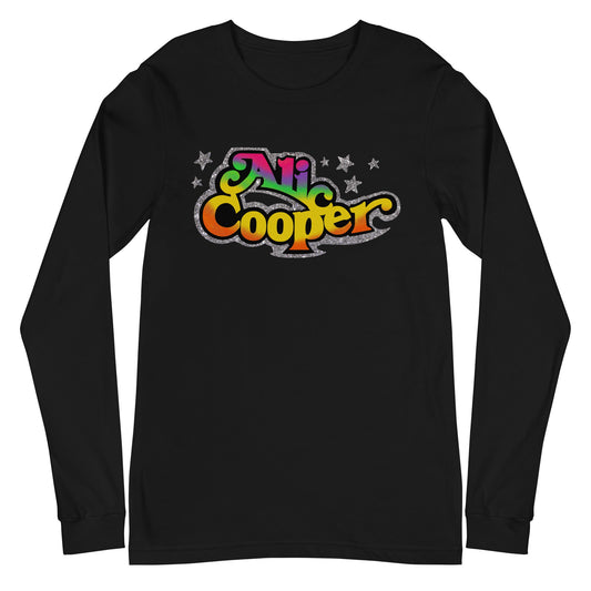 Alice Cooper Gradient Star Mens Long Sleeve T Shirt Black