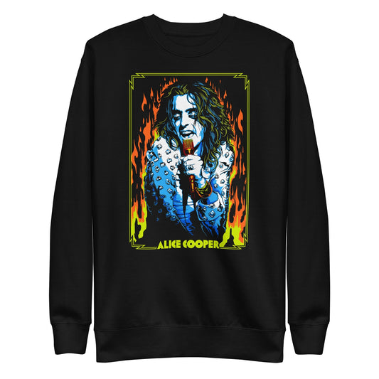 Alice Cooper Flames Mens Sweatshirt Black