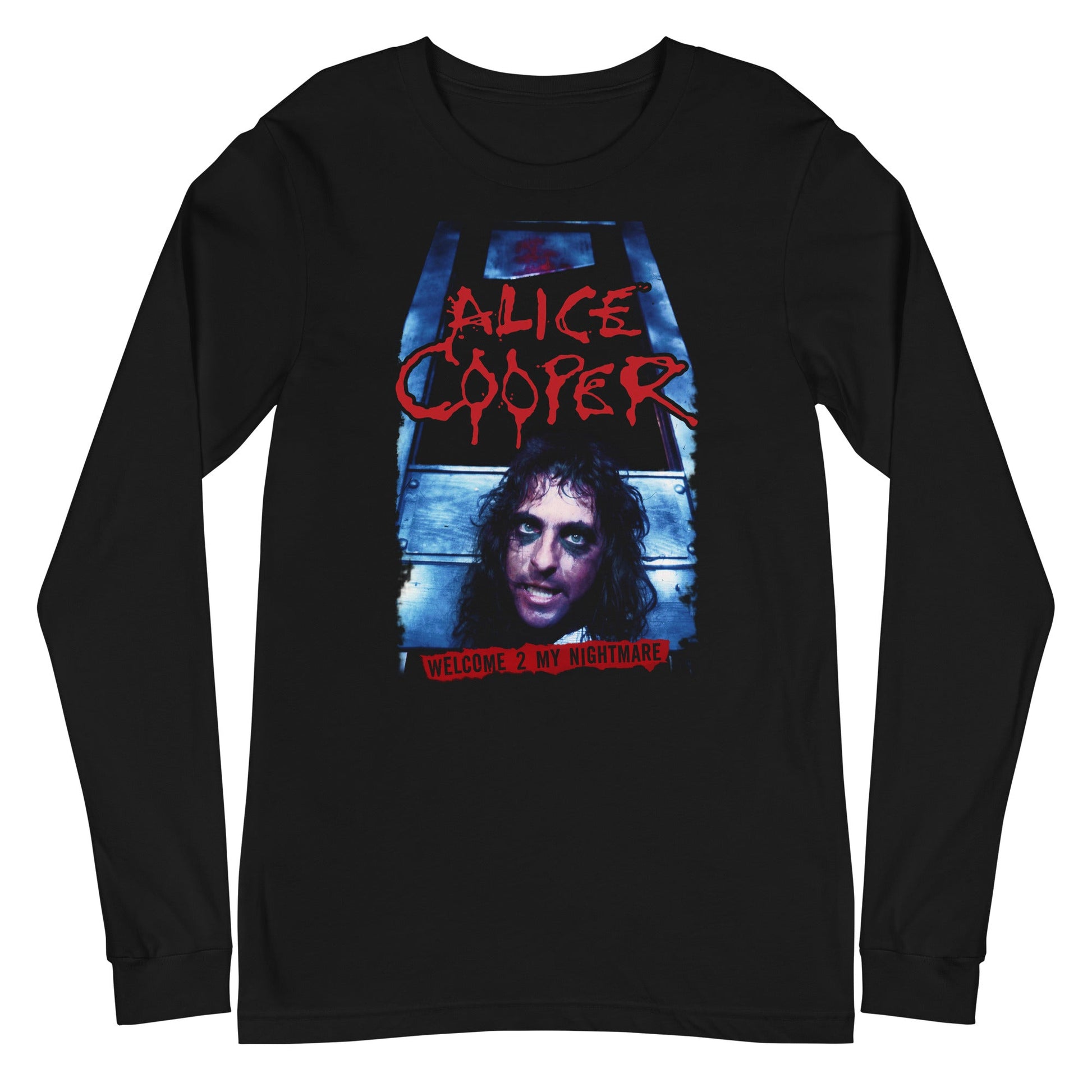 Alice Cooper Nightmare Mens Long Sleeve T Shirt Black