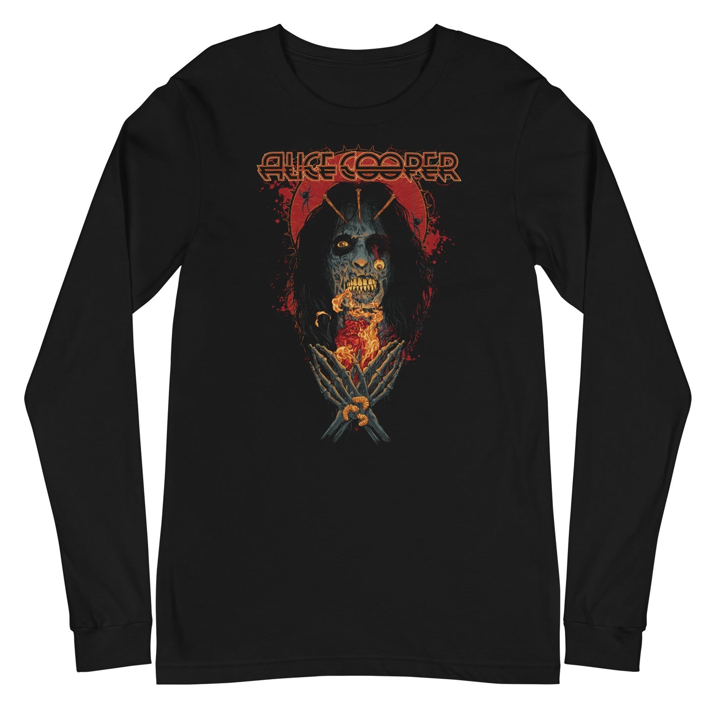 Alice Cooper Skeleton Mens Long Sleeve T Shirt Black