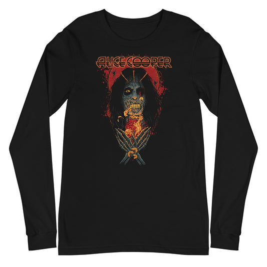 Alice Cooper Skeleton Mens Long Sleeve T Shirt Black