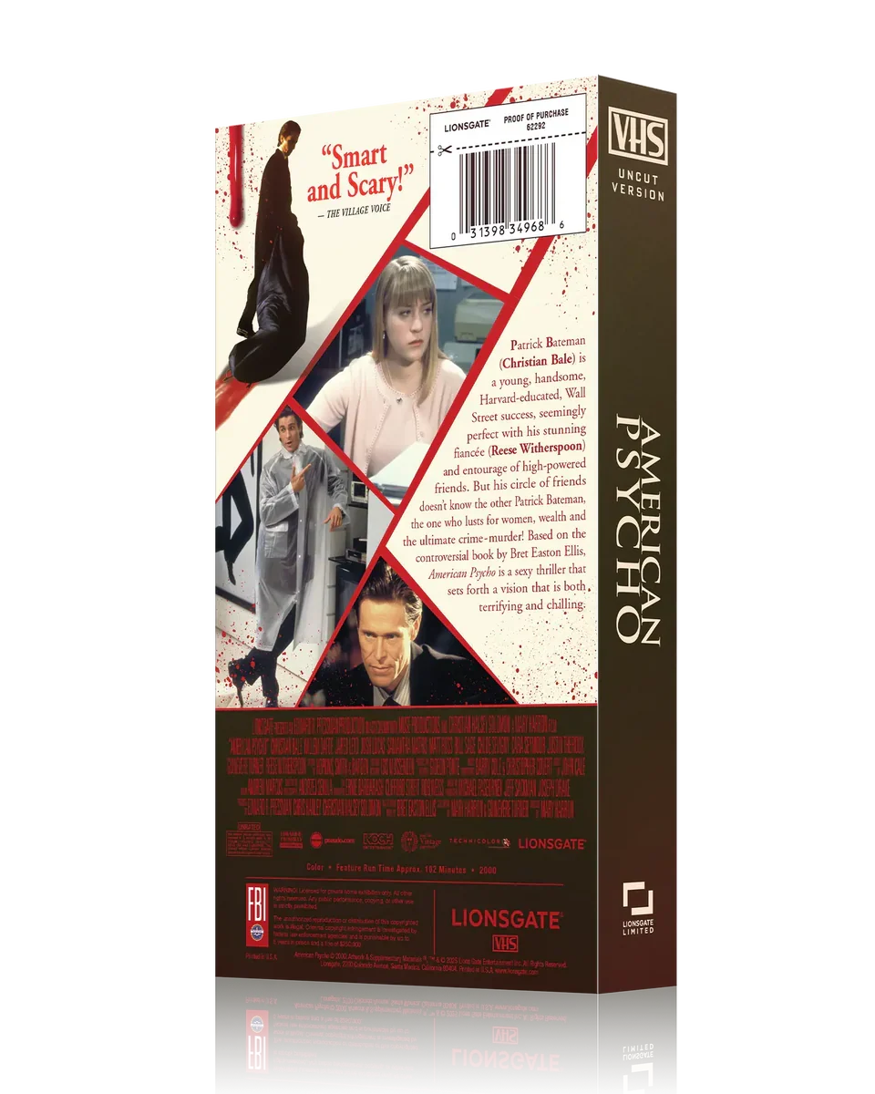 American Psycho - 25th Anniversary Be Kind, Rewind Edition (VHS)