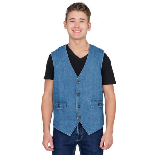 Adult Halloween Costume Uncle Rico Jeans Vest