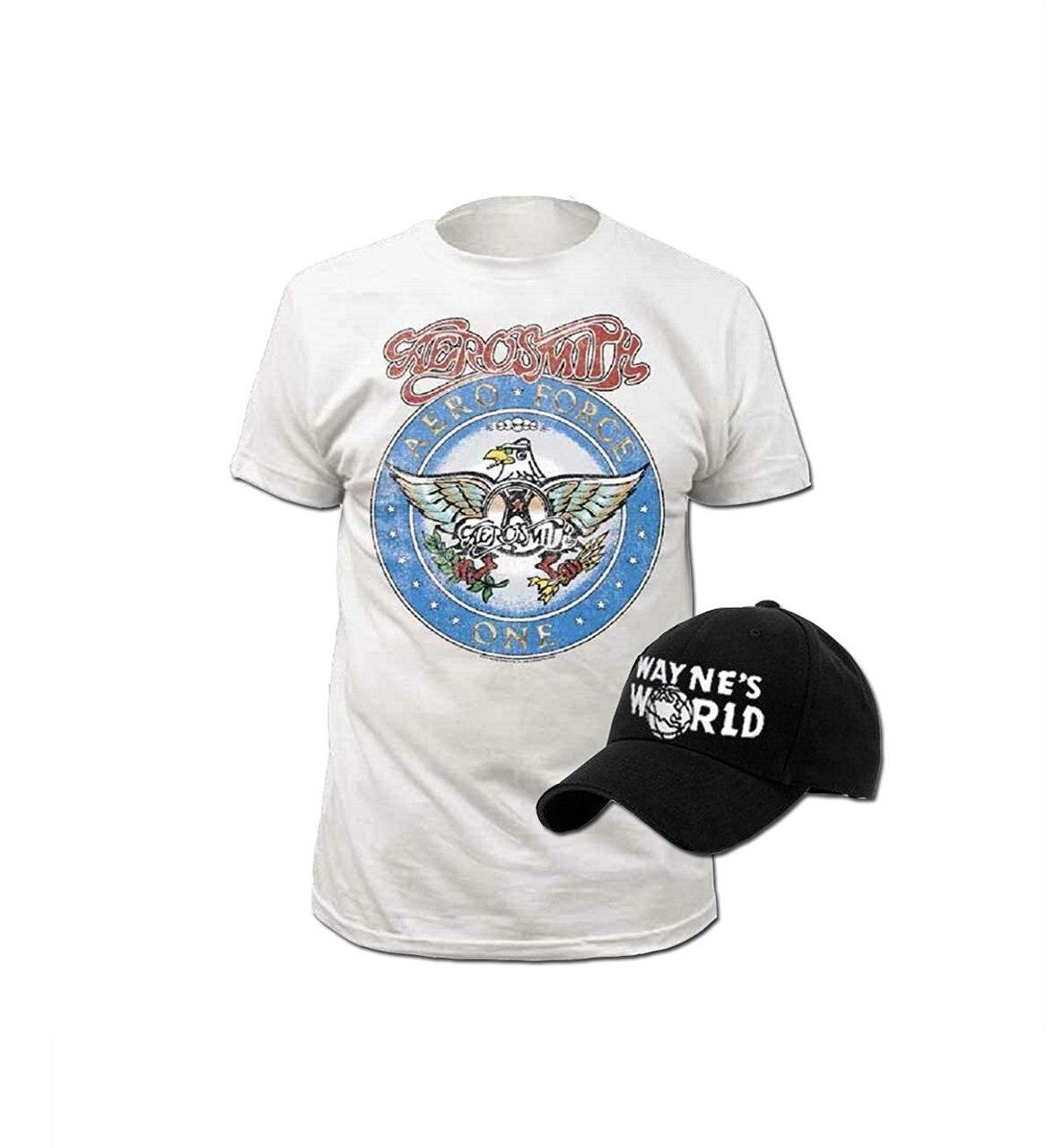 Adult Wayne's World T Shirt and Hat Costume Set