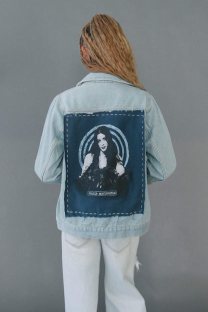 Alanis Morissette Hand Stitched Blue Denim Jacket