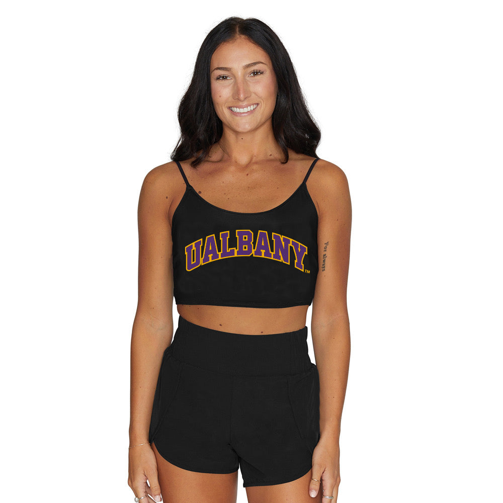University at Albany Black Spaghetti Tank Officially Licensed