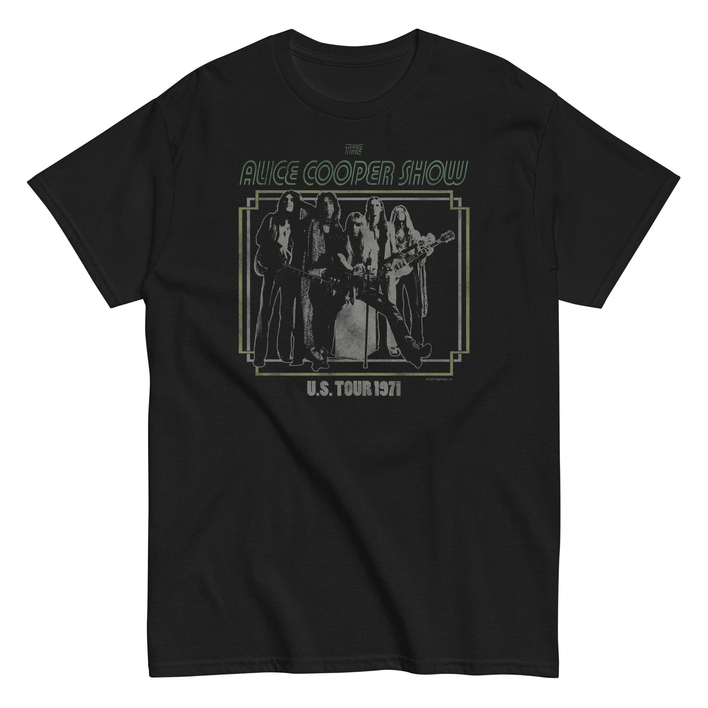 Alice Cooper 1971 US Tour Mens T Shirt Black