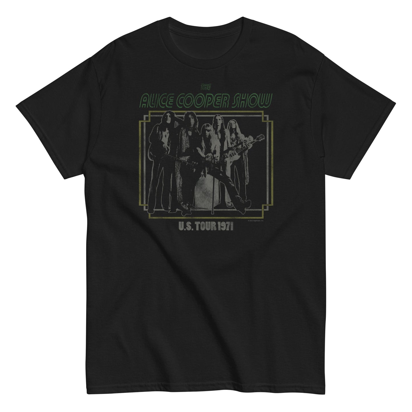 Alice Cooper 1971 US Tour Mens T Shirt Black