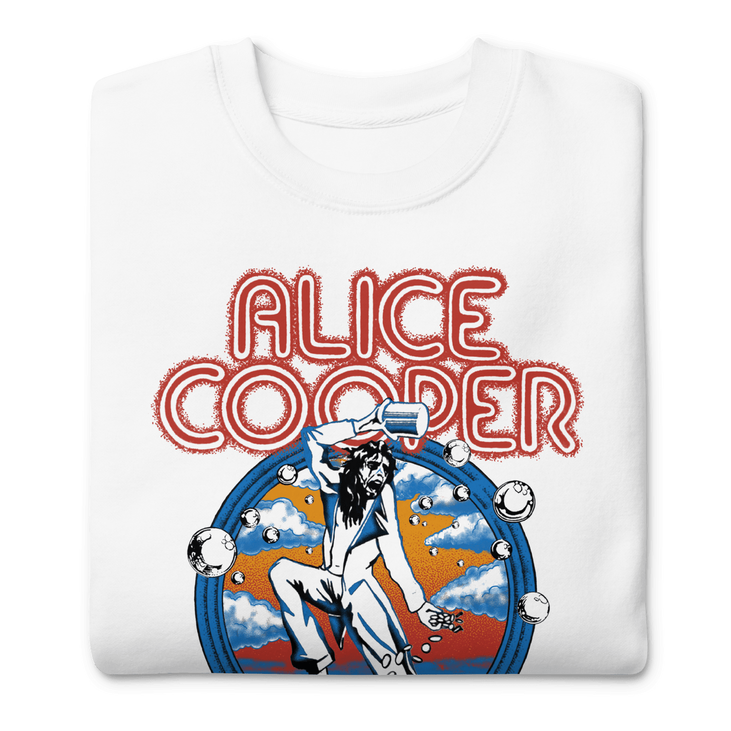Alice Cooper 1973 Tour Mens Sweatshirt White