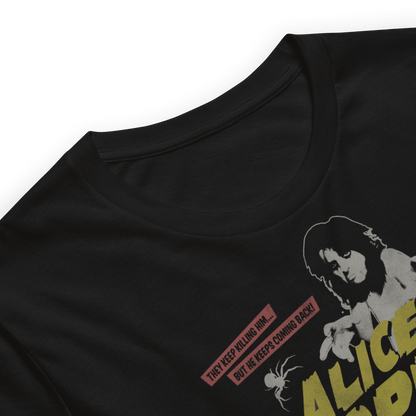 Alice Cooper 1975 Tour Vintage Officially Licensed Mens T Shirt Black
