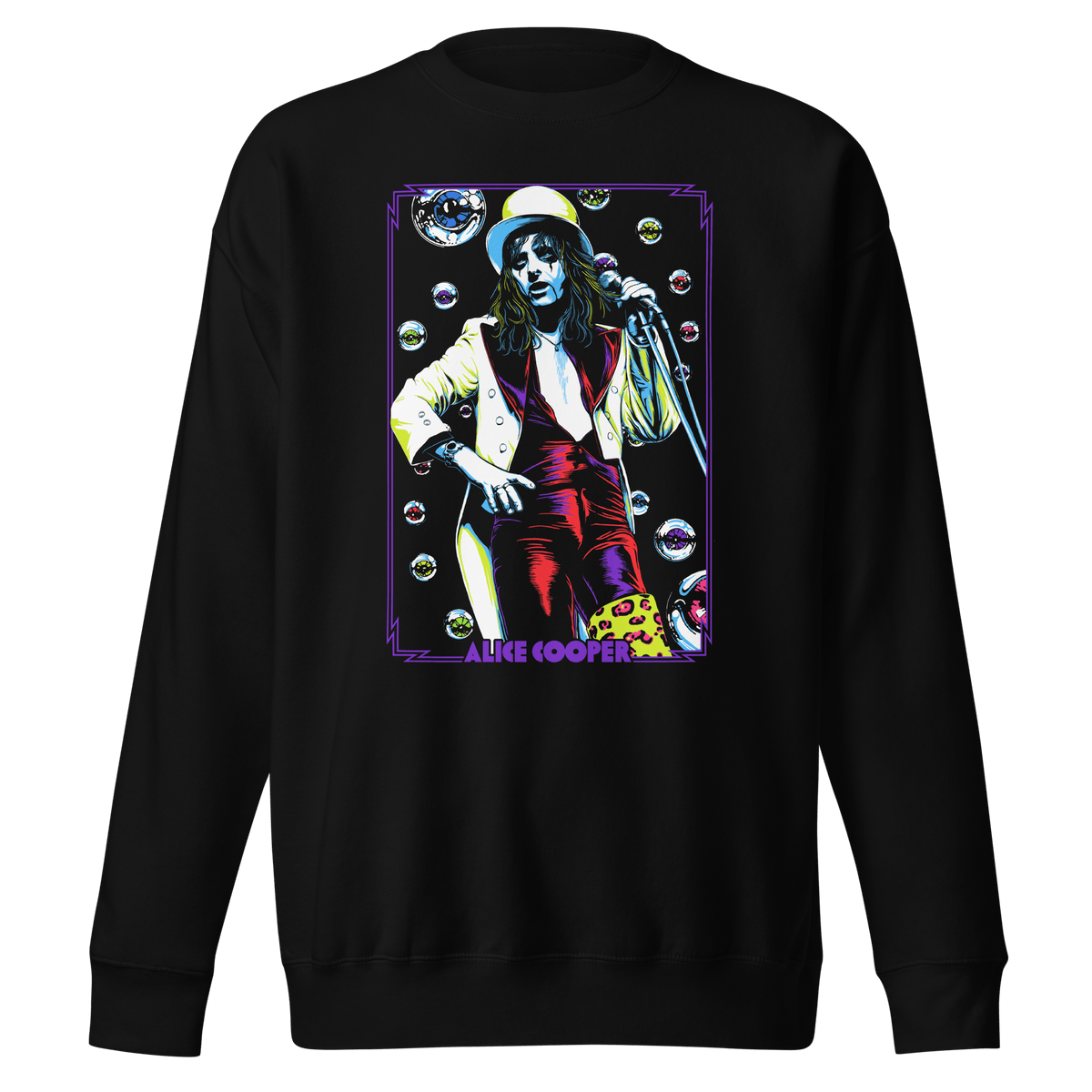 Alice Cooper Bubbles Mens Sweatshirt Black