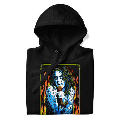 Alice Cooper Flames Mens Officially Licensed Hoodie Black