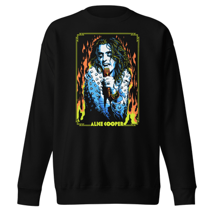 Alice Cooper Flames Mens Sweatshirt Black