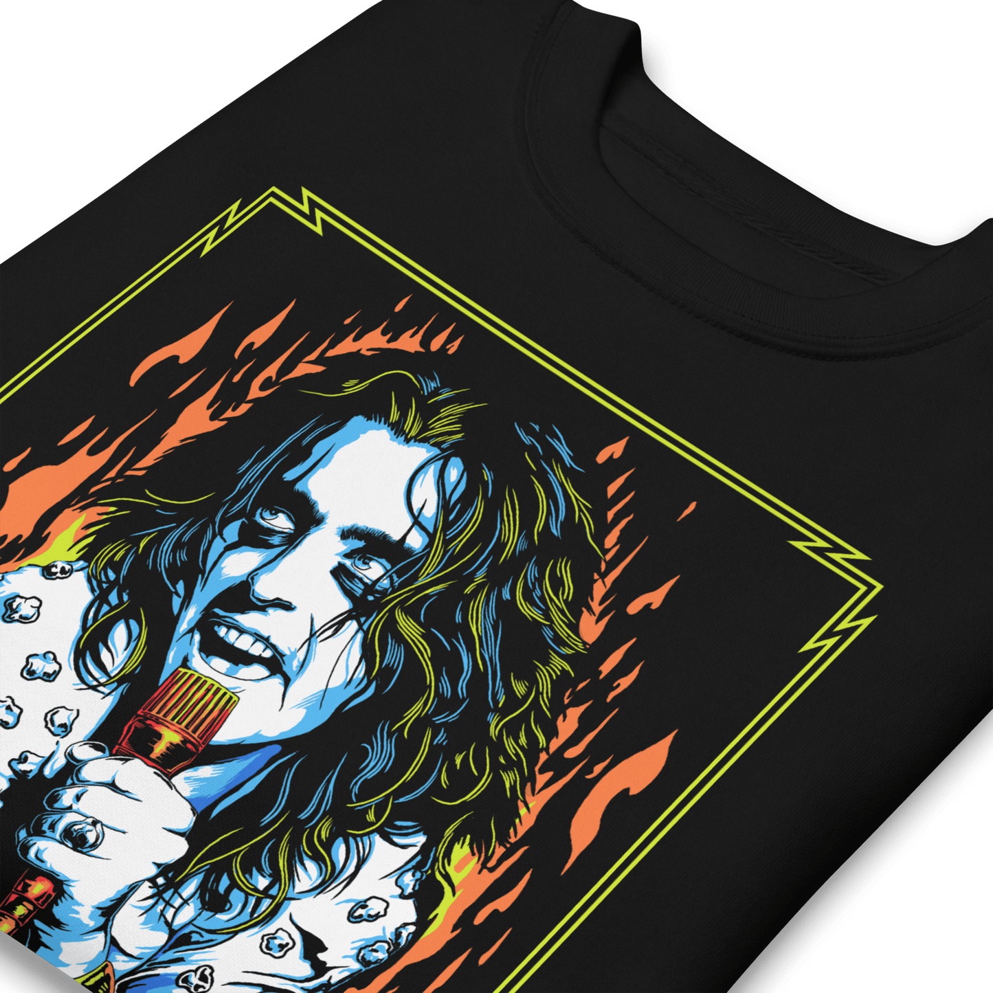 Alice Cooper Flames Mens Sweatshirt Black
