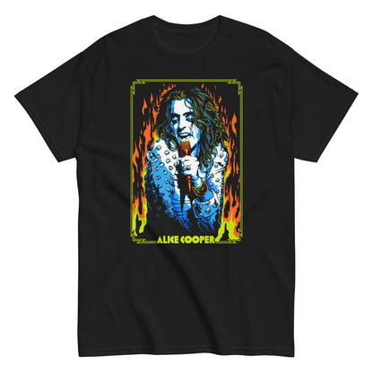 Alice Cooper Flames Officially Licensed Mens T Shirt Black
