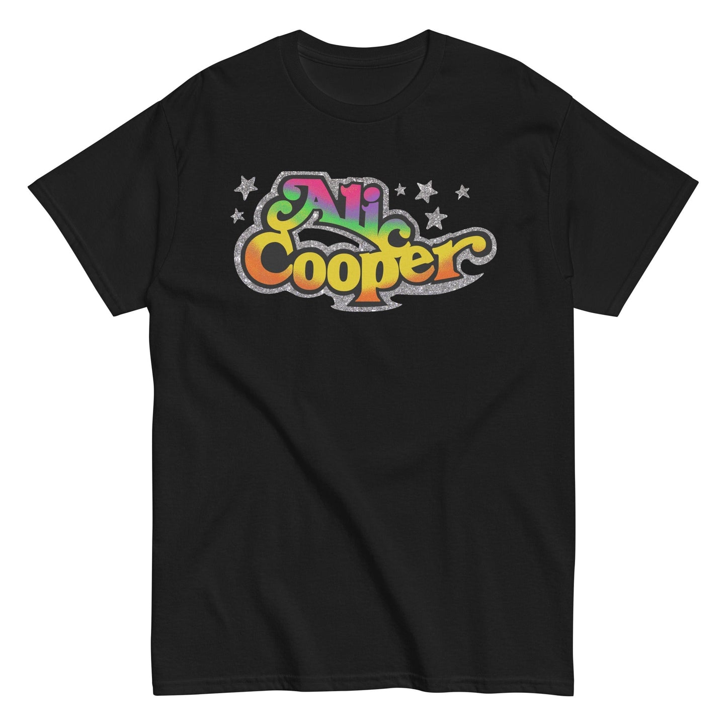 Alice Cooper Gradient Star Mens T Shirt Black