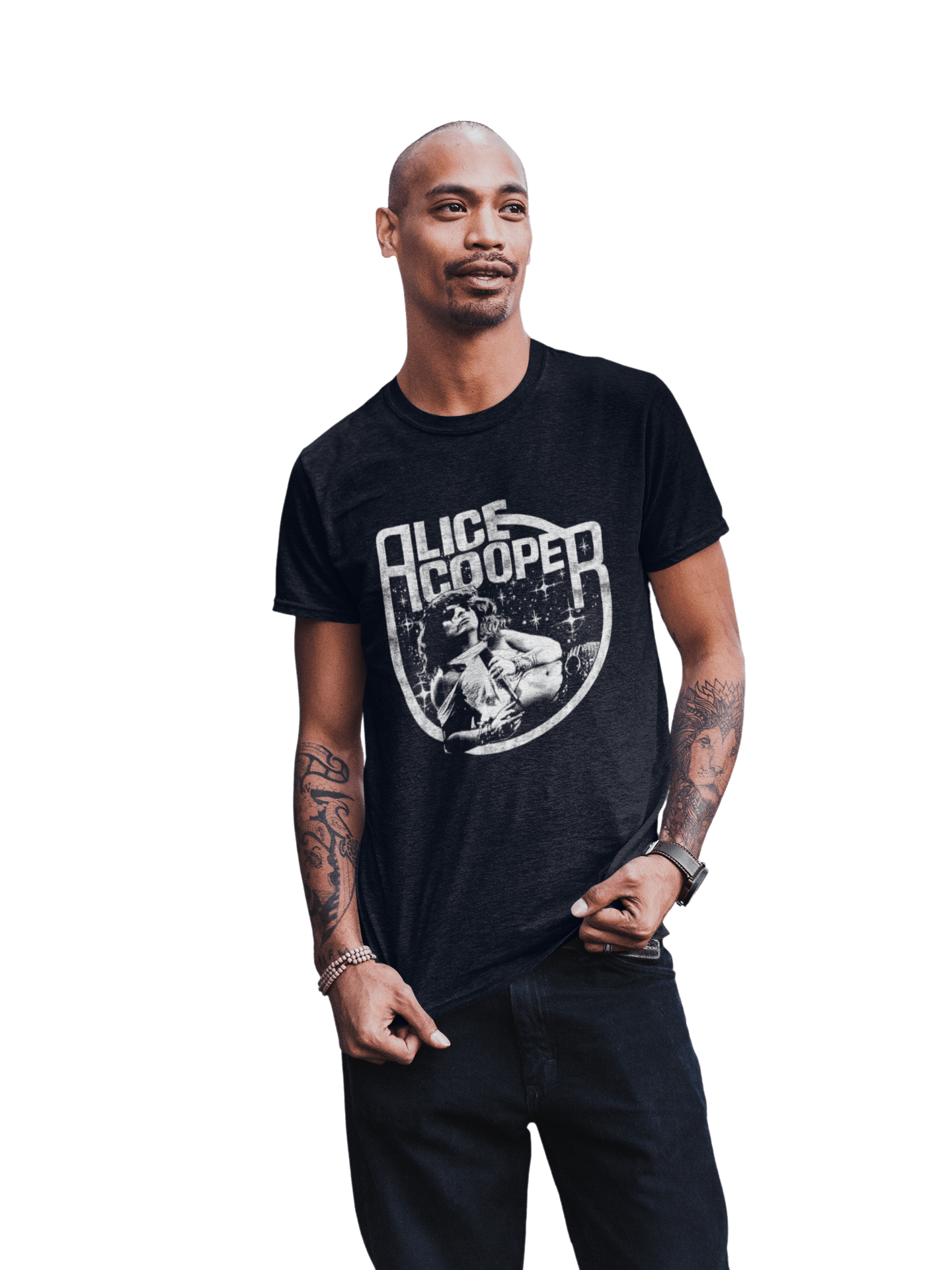 Alice Cooper Lounging Officially Licensed Mens T Shirt Black