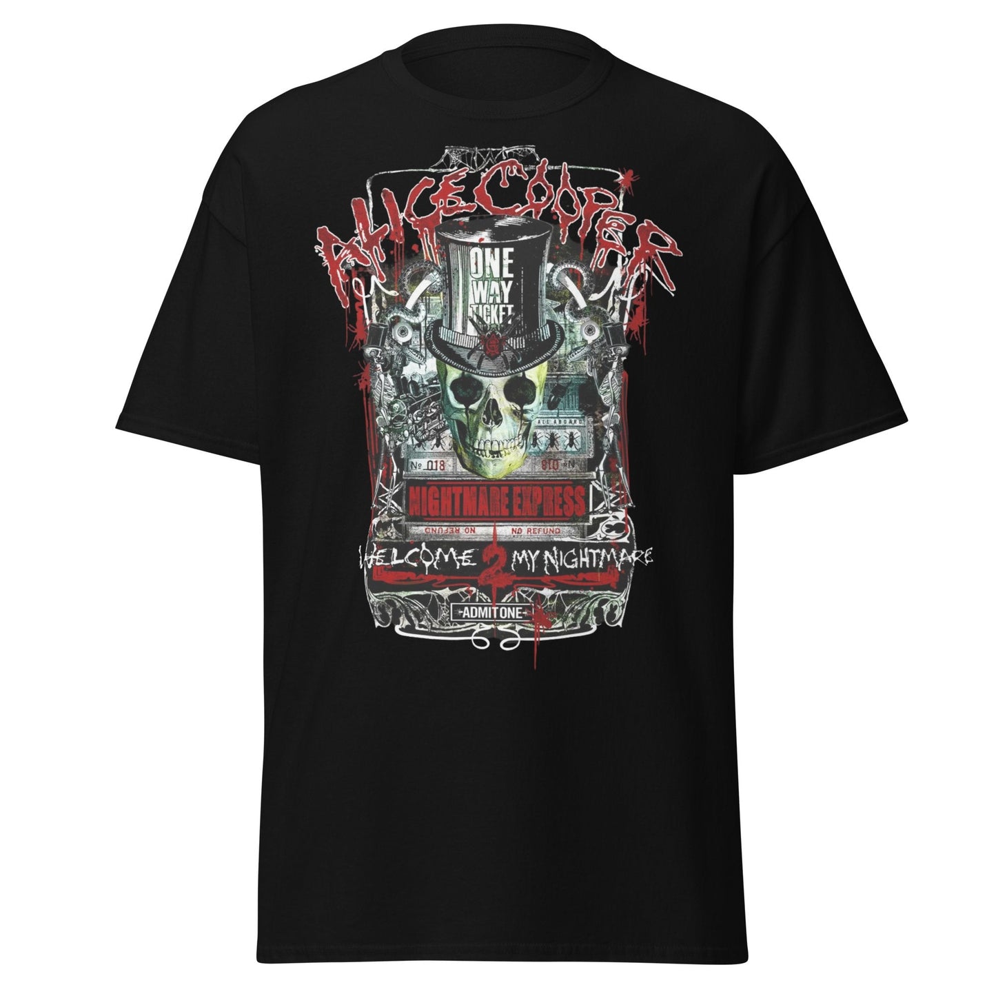 Alice Cooper Nightmare Express Jumbo Print Mens T Shirt Black