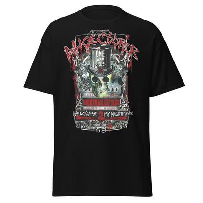 Alice Cooper Nightmare Express Jumbo Print Officially Licensed Mens T Shirt Black