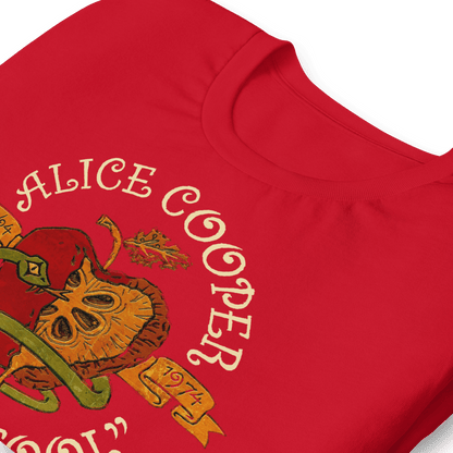 Alice Cooper Old School Jumbo Print Officially Licensed Mens T Shirt Red