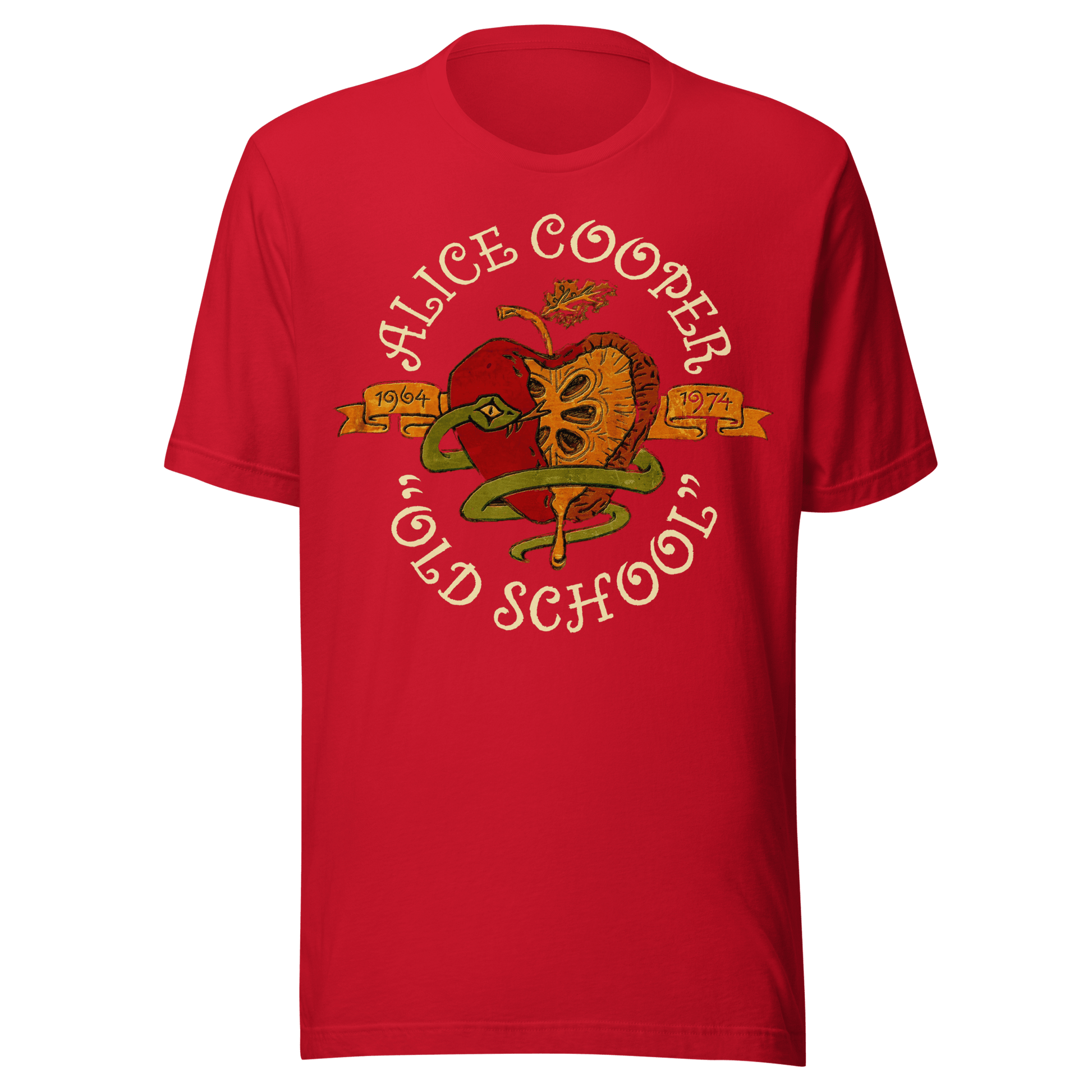 Alice Cooper Old School Jumbo Print Officially Licensed Mens T Shirt Red