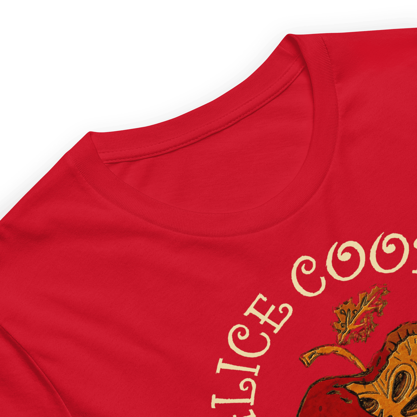 Alice Cooper Old School Jumbo Print Officially Licensed Mens T Shirt Red