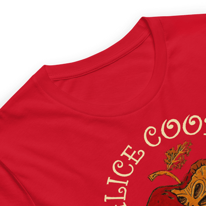 Alice Cooper Old School Jumbo Print Officially Licensed Mens T Shirt Red