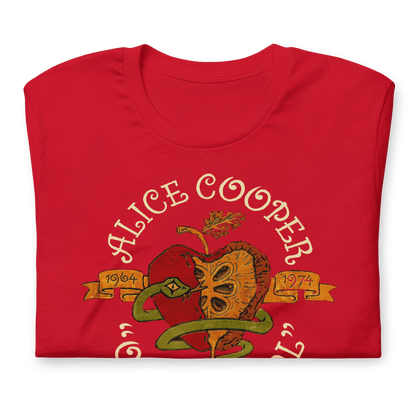 Alice Cooper Old School Jumbo Print Officially Licensed Mens T Shirt Red