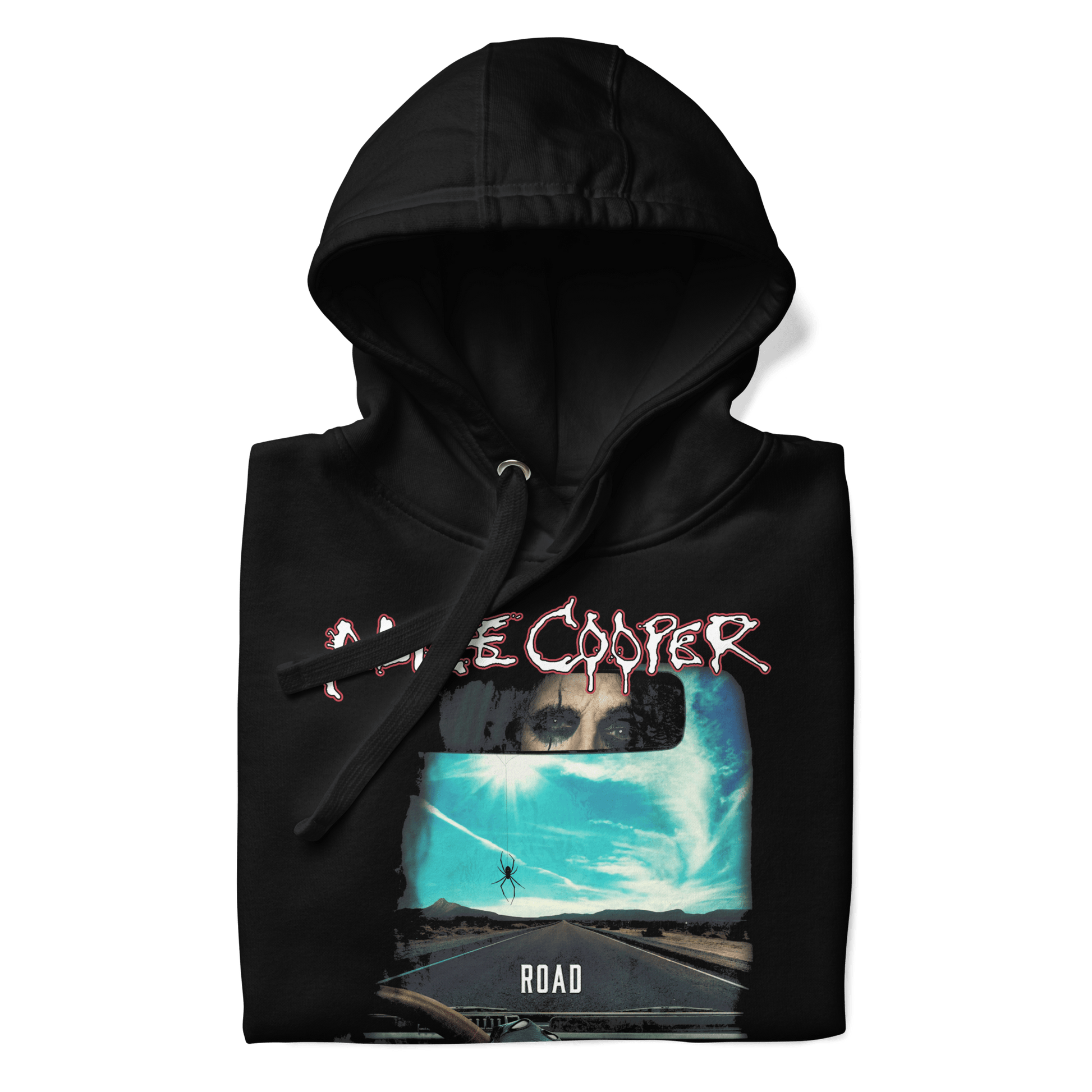 Alice Cooper On The Road Mens Officially Licensed Hoodie Black