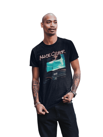 Alice Cooper On The Road Mens T-Shirt Black