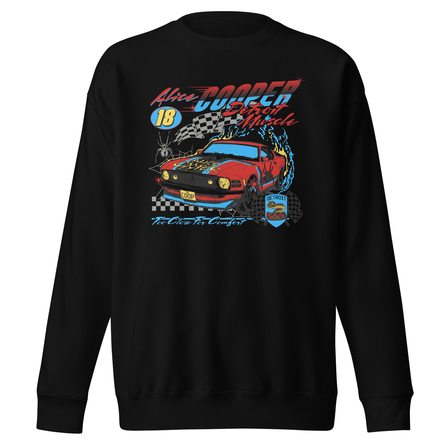 Alice Cooper Racecar Mens Sweatshirt Black