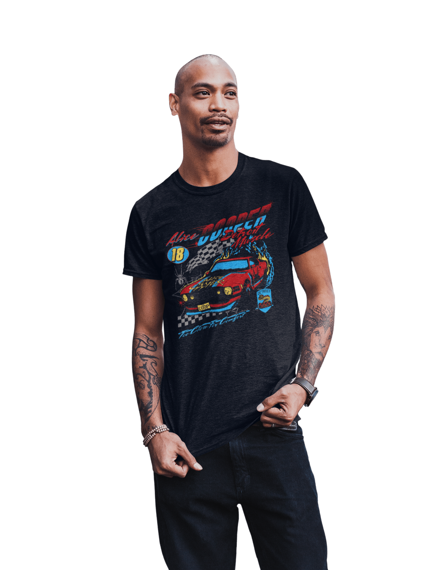 Alice Cooper Racecar Officially Licensed Mens T Shirt Black
