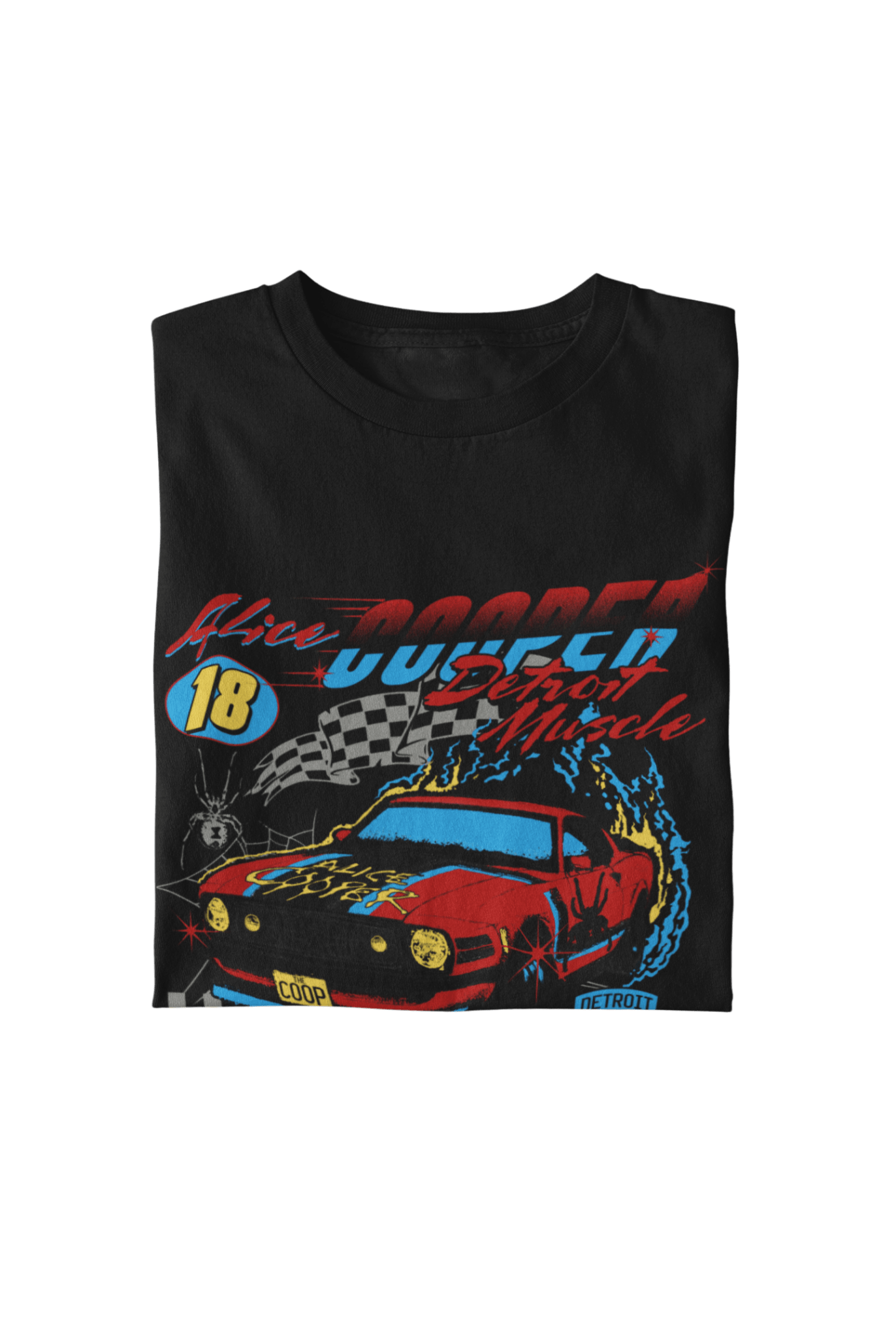 Alice Cooper Racecar Officially Licensed Mens T Shirt Black