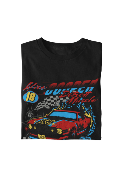 Alice Cooper Racecar Officially Licensed Mens T Shirt Black