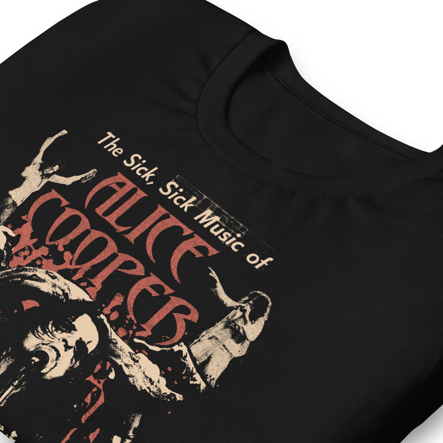 Alice Cooper Sick Sick Jumbo Print Officially Licensed Mens T Shirt Black