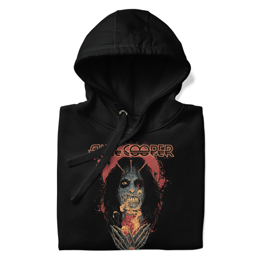 Alice Cooper Skeleton Mens Officially Licensed Hoodie Black