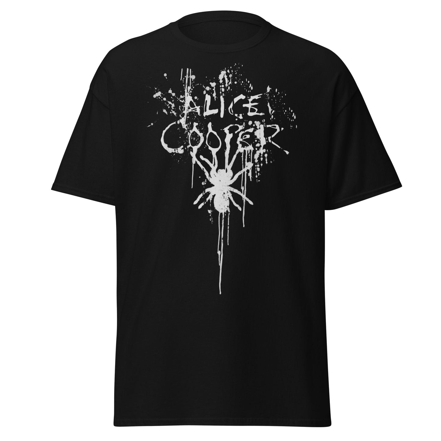 Alice Cooper Spider Drip Jumbo Print Mens T Shirt Black