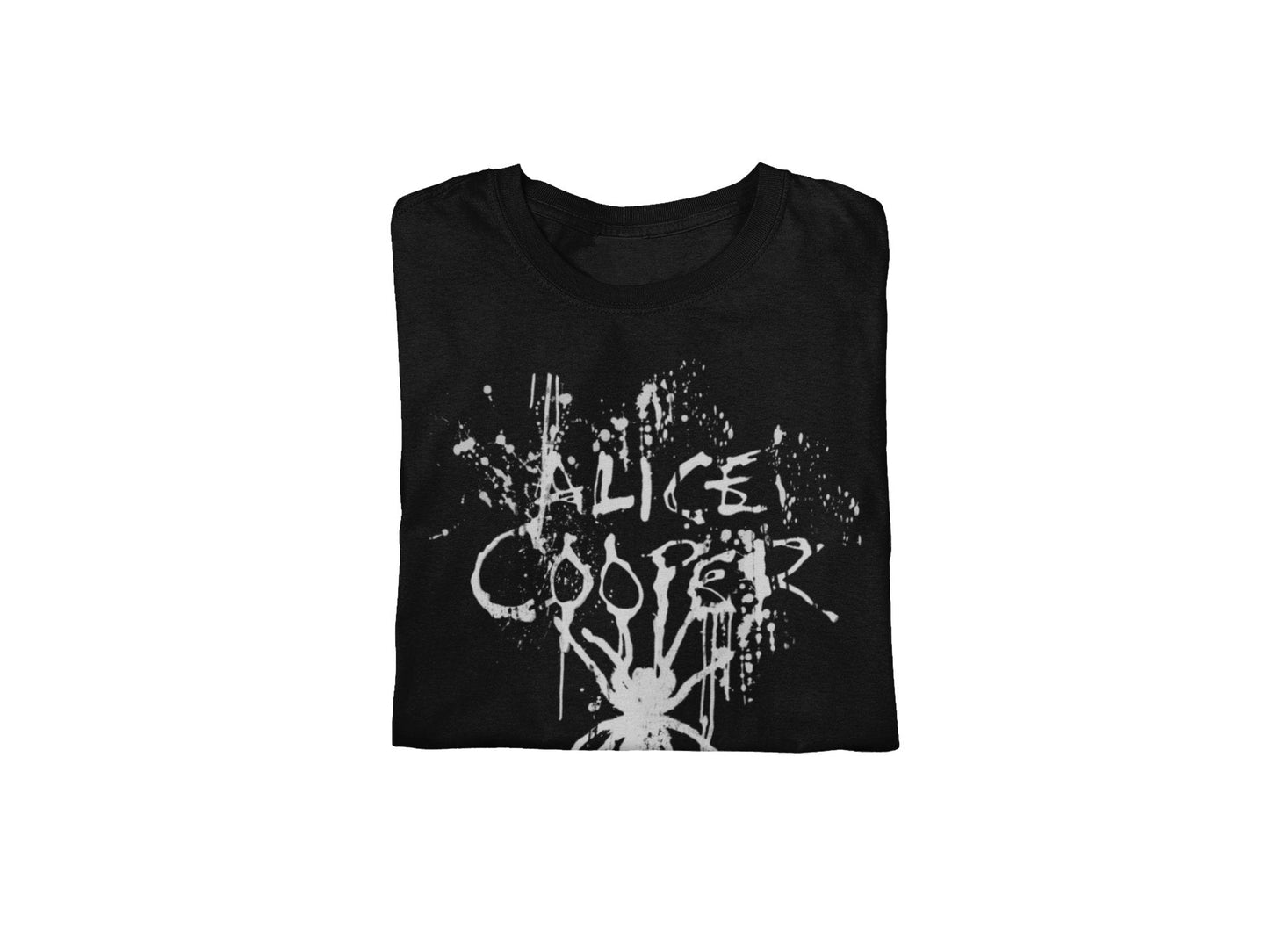 Alice Cooper Spider Drip Jumbo Print Mens T Shirt Black