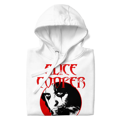 Alice Cooper Staring Mens Officially Licensed Hoodie White