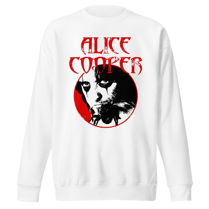 Alice Cooper Staring Mens Sweatshirt White