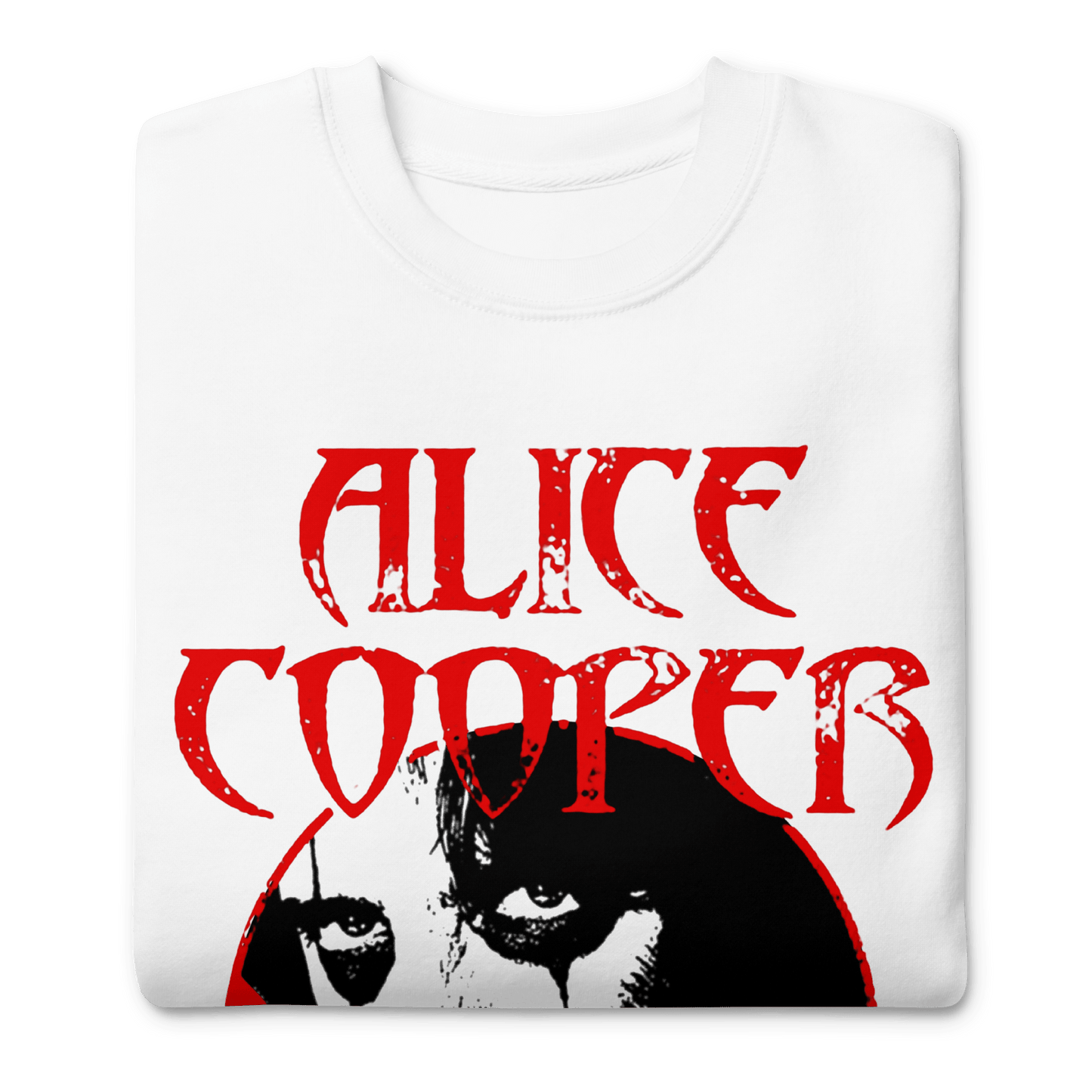 Alice Cooper Staring Mens Sweatshirt White