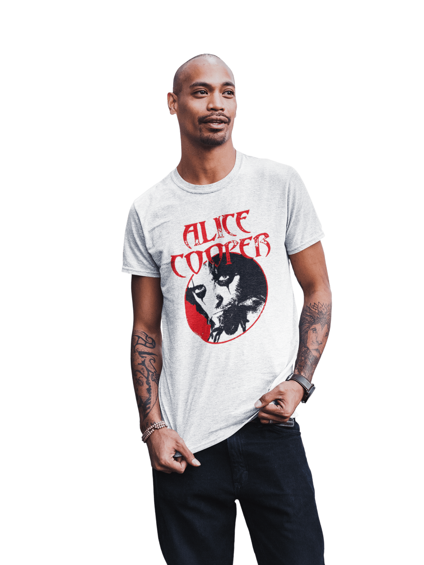 Alice Cooper Staring Officially Licensed Mens T Shirt White